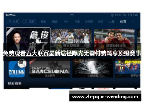 免费观看五大联赛最新途径曝光无需付费畅享顶级赛事